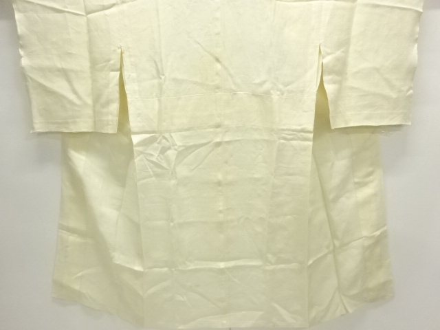 アンティーク　本麻透かし織　雲に花模様長襦袢